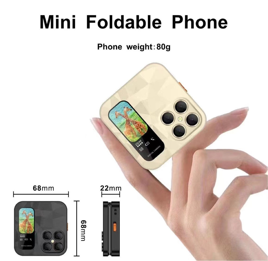 Mini flip Phone New i18pro Flip Phone2.4Dual SIM2G Button Folding Phone