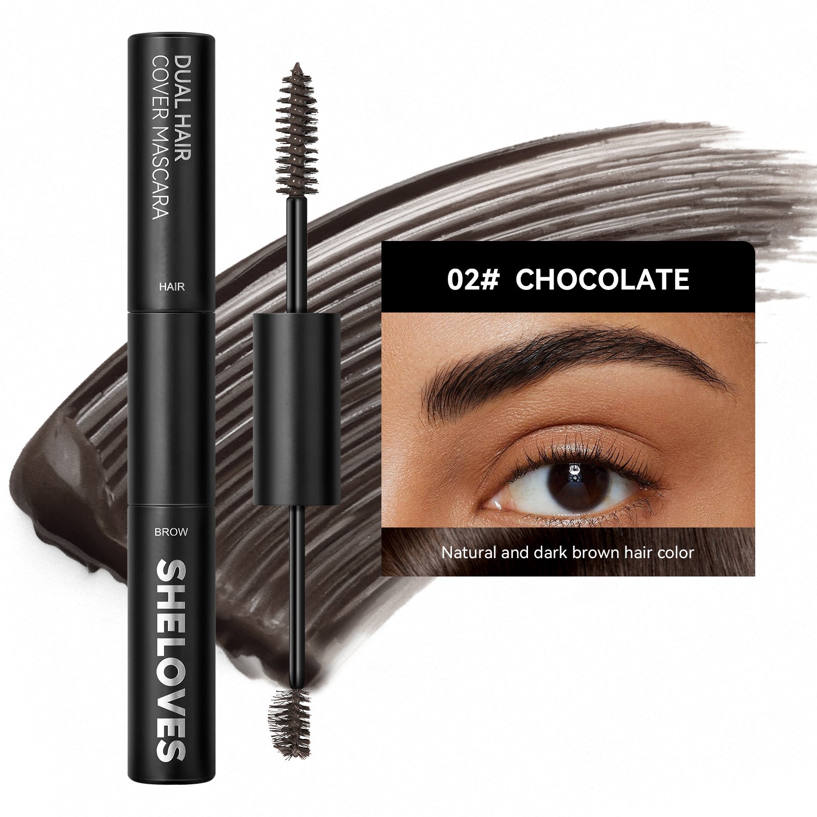 sheloves Eyebrow and Hair Dual-use Styling Stick White Hair Covering Magic Waterproof Non-Fading Disposable Hair Dye Pen