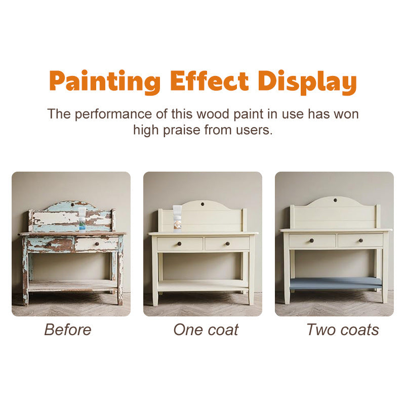 Hot Sale Odorless Water-Based Wood Paint with Brush for Furniture Renovation, Wood Door Color Change, Indoor and Outdoor Universal