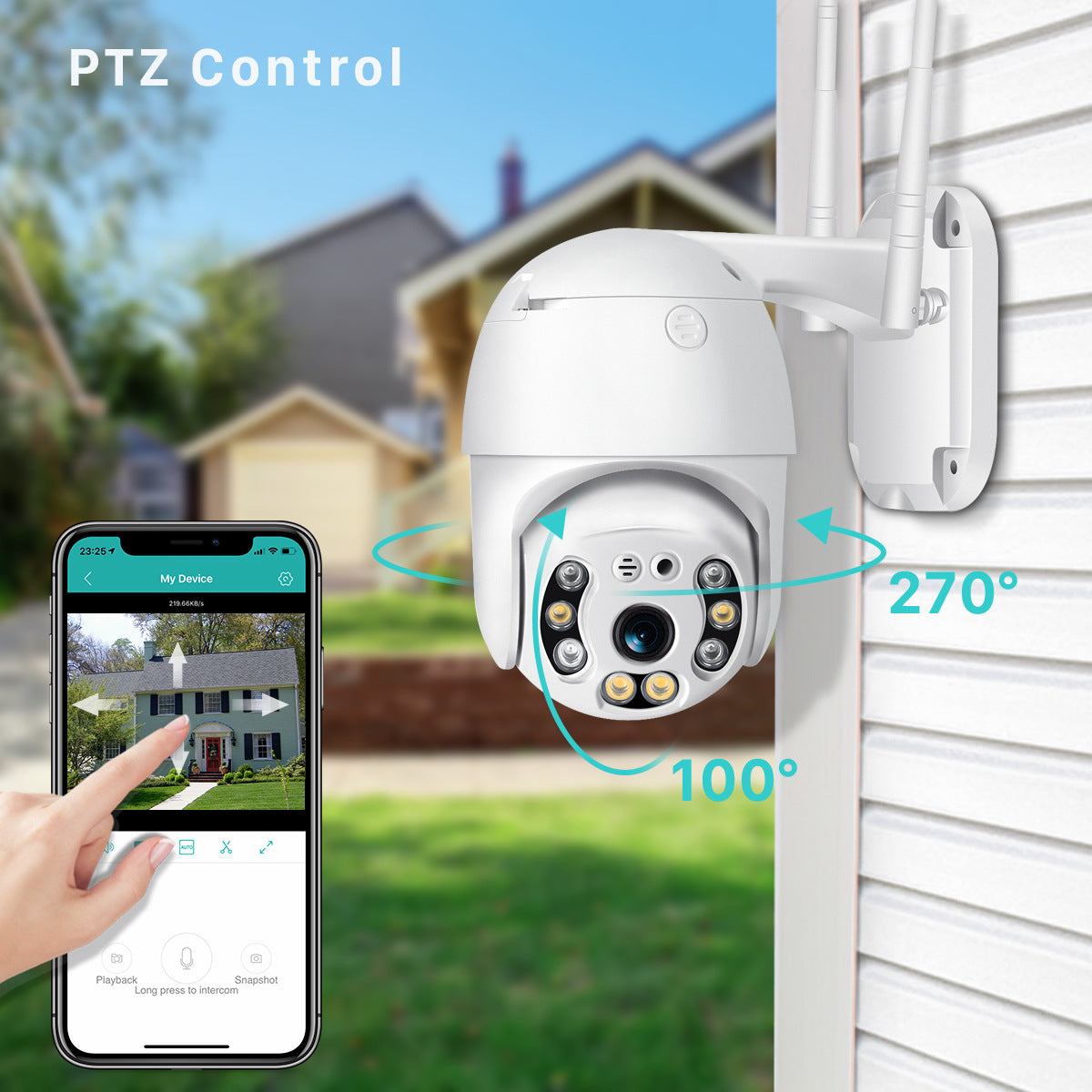 V380Outdoor Wireless Surveillance Camera A6Outdoor Waterproof Surveillance Dome Camera HD Full Color Night Vision Camera