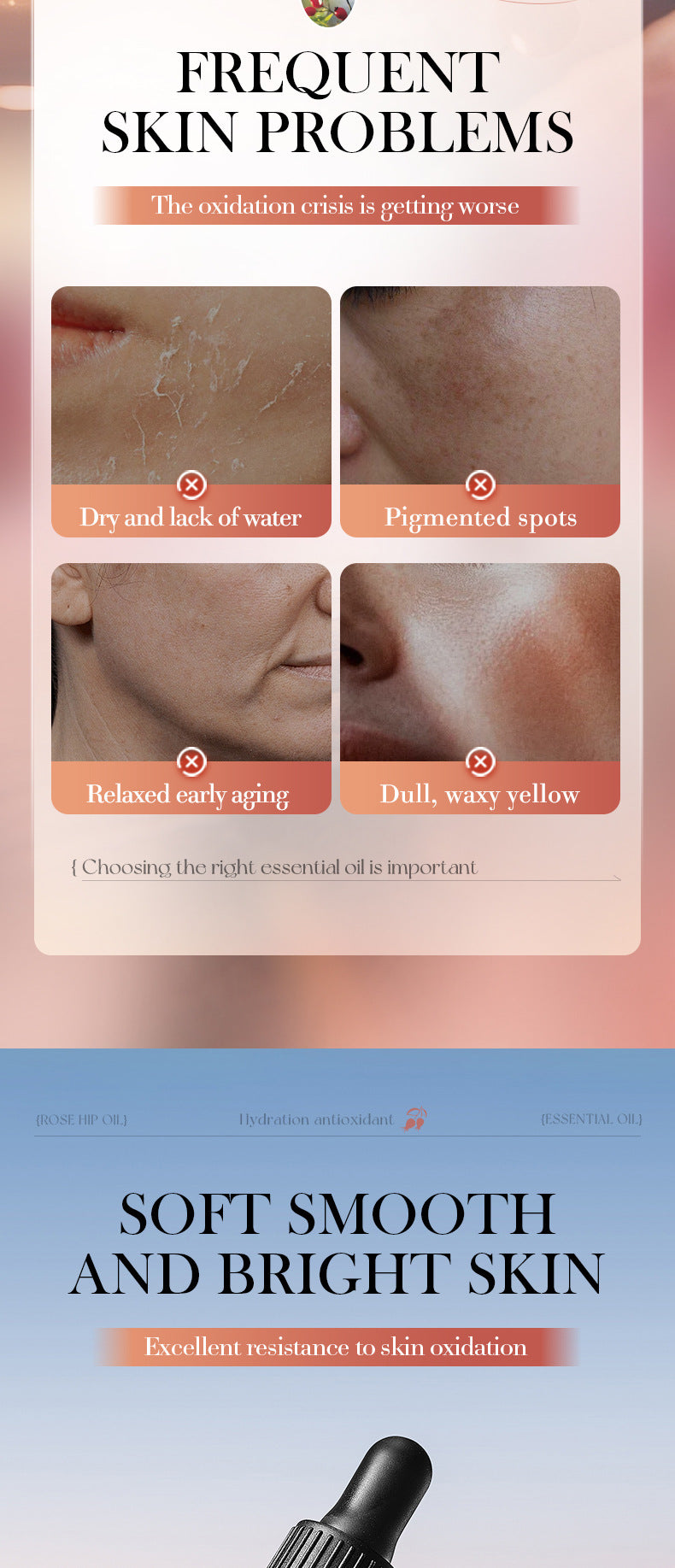 Rosehip Antioxidant Hydrating Essence SADOER Moisturizing facial essential oil cross-border foreign trade wholesale