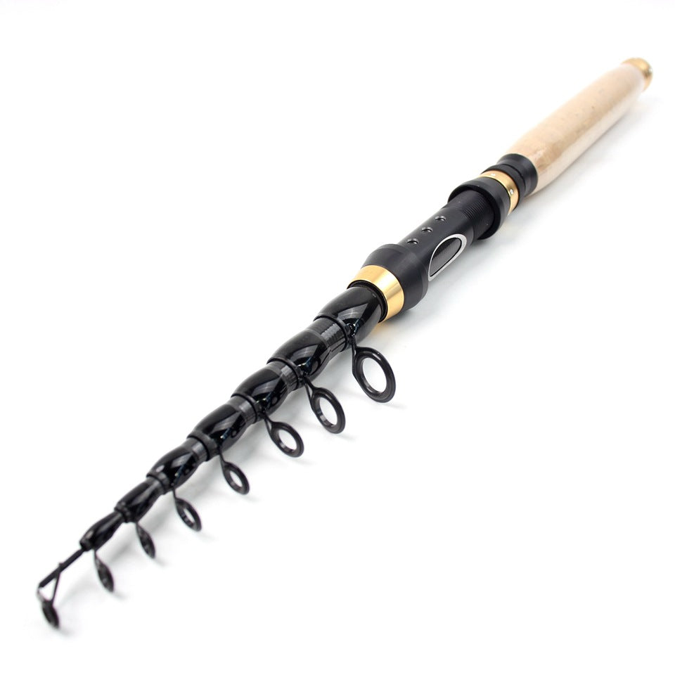 Manufacturer Wholesale Retractable Lure Rod Short Section Portable Small Sea Rod Wooden Handle Light Casting Rod Fishing Rod New Product