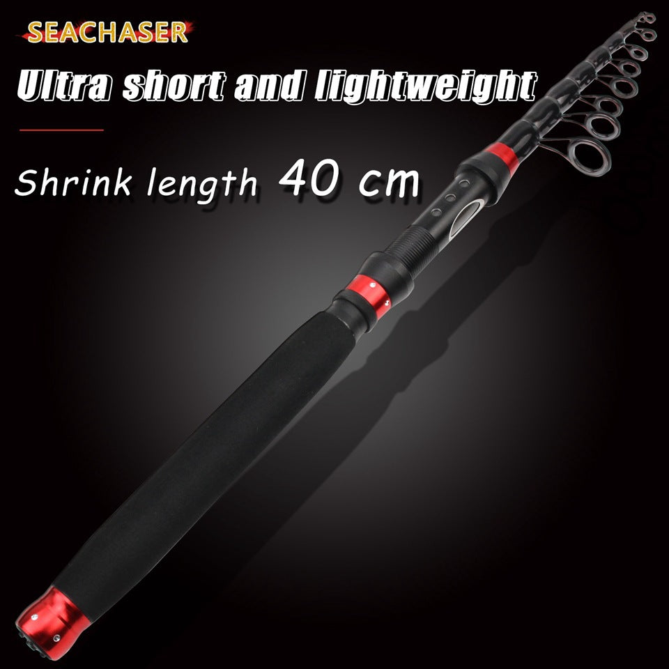 Ultra Short Ultra Light Retractable Lure Rod Small Sea Rod Rock Fishing Boat Fishing Rod Extended Handle European and American Fishing Gear