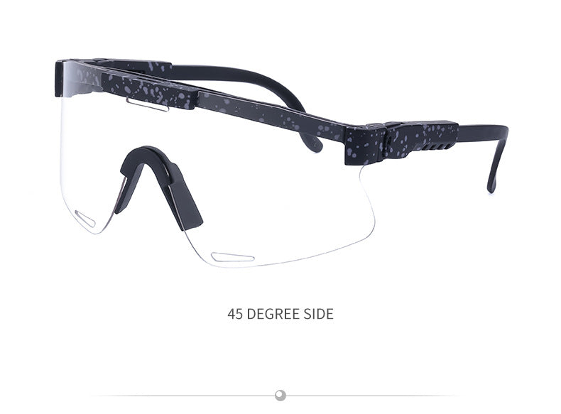 New European and American Style Colorful Outdoor Cycling Windproof Sunglasses for Men and Women Integrated Sports Sun Protection Sunglasses