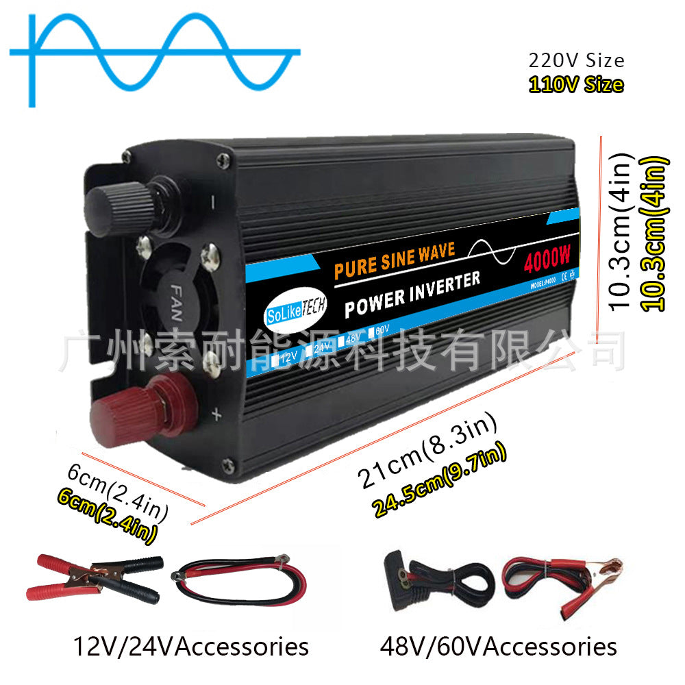 Automotive Pure Sine Wave Inverter1300W Outdoor Adapter Converter12V24V48V60V Turn110V220V