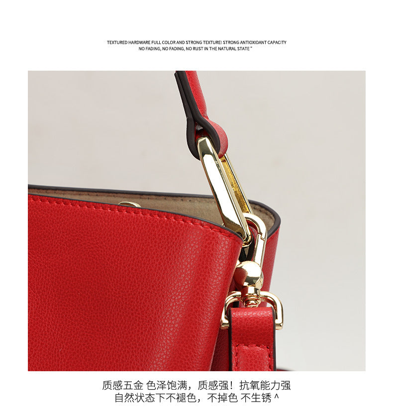 Factory Direct Sale In Stock Spring Autumn Bucket Bag Trendy Fashion Personality Simple Versatile Shoulder Bag Handheld Crossbody Women's Bag