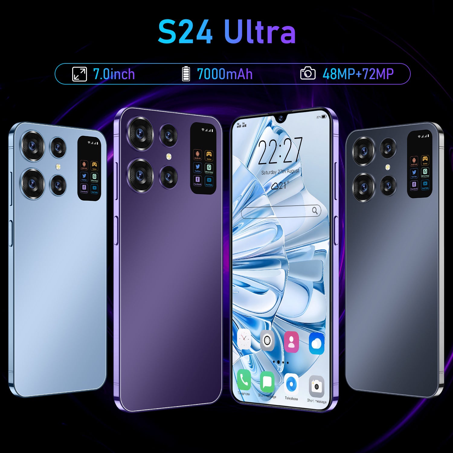 2025Popular S24ultra Mobile Phone16+1T Large Memory Mobile Phone7.3High Definition Screen Factory
