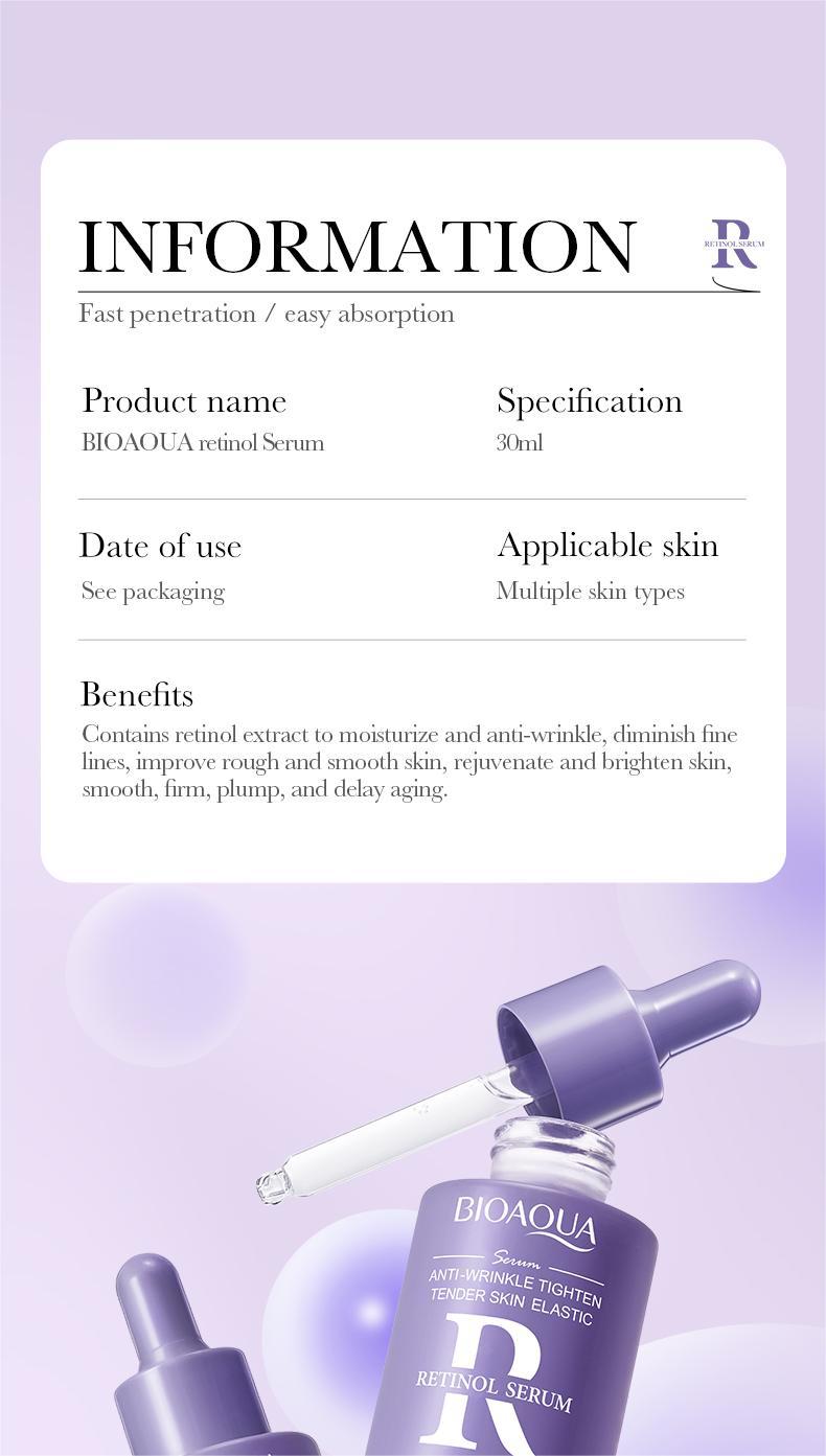 Essence Serum30ml BIOAOUA Turmeric Hydrating Retinol Moisturizing and Nourishing  Wholesale