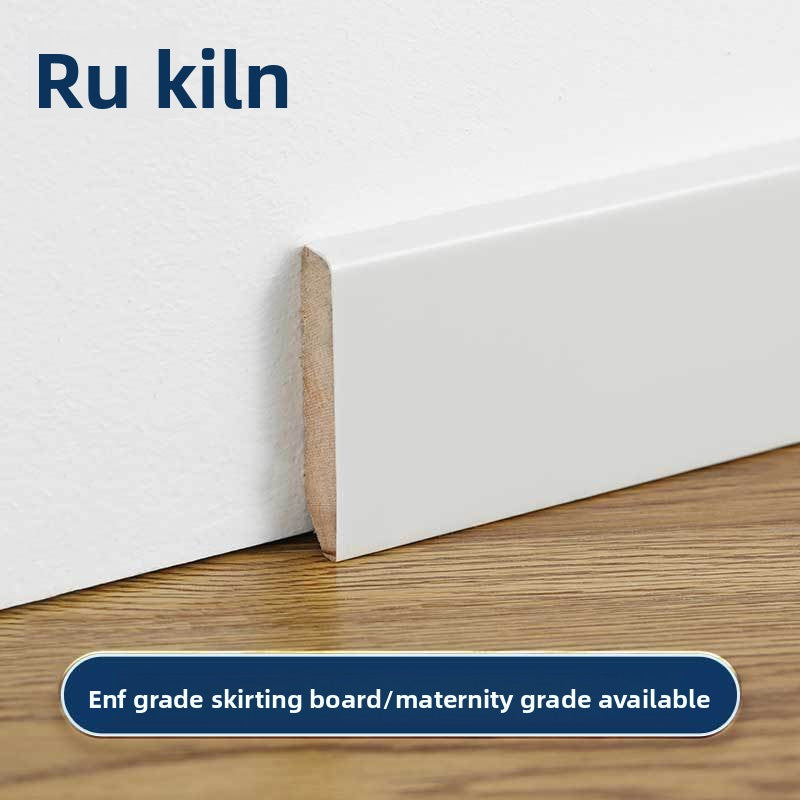High-end ENF Taun skirting board in white and black, wooden skirting board, solid wood flat panel, ultra-narrow solid wood skirting board