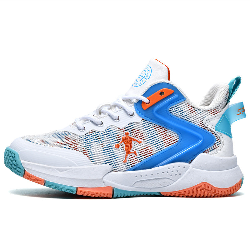 Spring and Summer Children's Basketball Shoes for Big Kids, Mesh Breathable Girls' Sports Shoes, Boys' Training Sneakers, Breathable and Comfortable