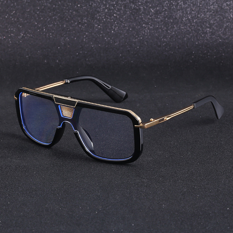 New Retro Square Frame Sunglasses for Men, European and American Style Large Frame Sunglasses for Women, Trendy Wholesale Sun Protection Sunglasses