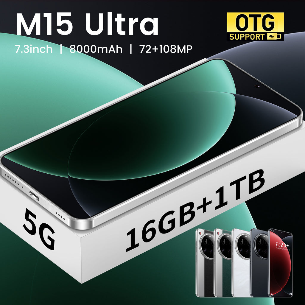 M15 Ultra Mobile Phone7.3Inch Large Screen16+1TB Memory Global All-in-One Machine Directly Shipped from Factory