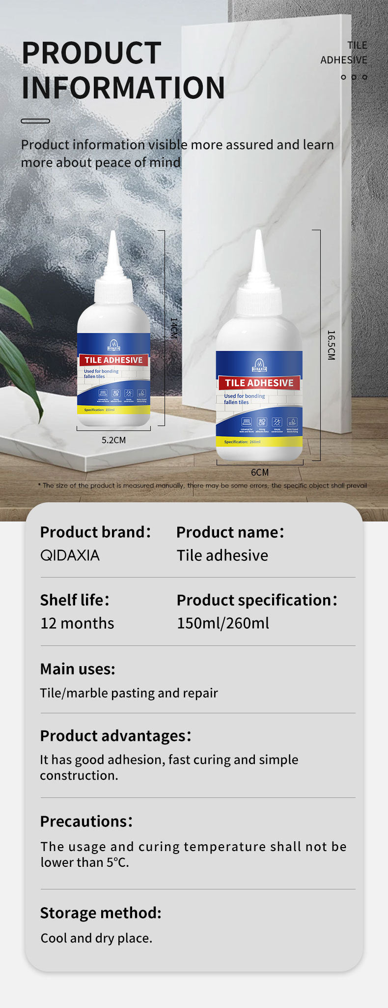 Tile Adhesive Cement Repair Floor Tile Hollow Drum Penetration Bonding Repair Wall Tile Falling Back Adhesive Strong Bonding Agent