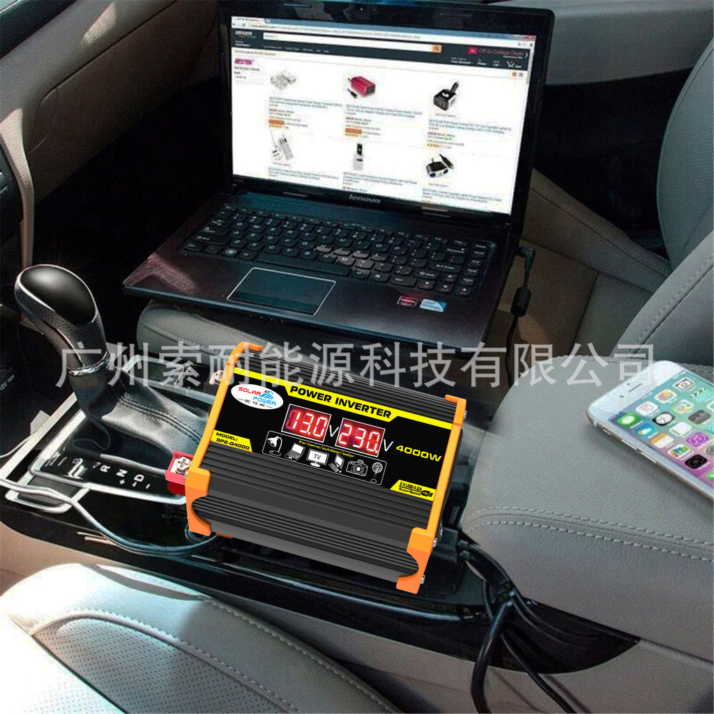 Vehicle Inverter300W 12V Turn110V 220V Voltage Display E-commerce power inverter