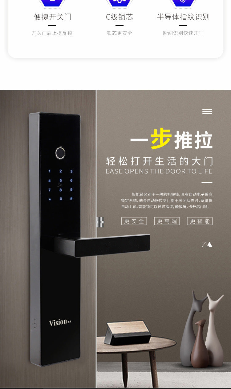 Bluetooth Fingerprint Lock Smart Door Lock Home Smart Lock Password Lock Anti-theft Door Remote Control Lock Electronic Door Lock Main Door Lock