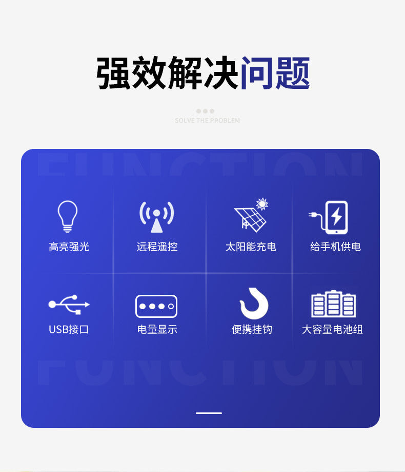 Special Ultra-Bright New Solar UFO Tent Light Outdoor Camping Light Night Market Stall Light Emergency Light