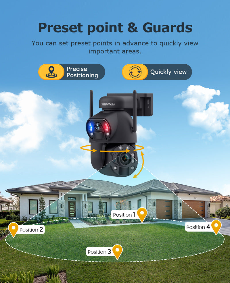 High Definition Bullet Camera36Optical Zoom Outdoor6MP Full Color Night Vision4G Wireless Solar Camera