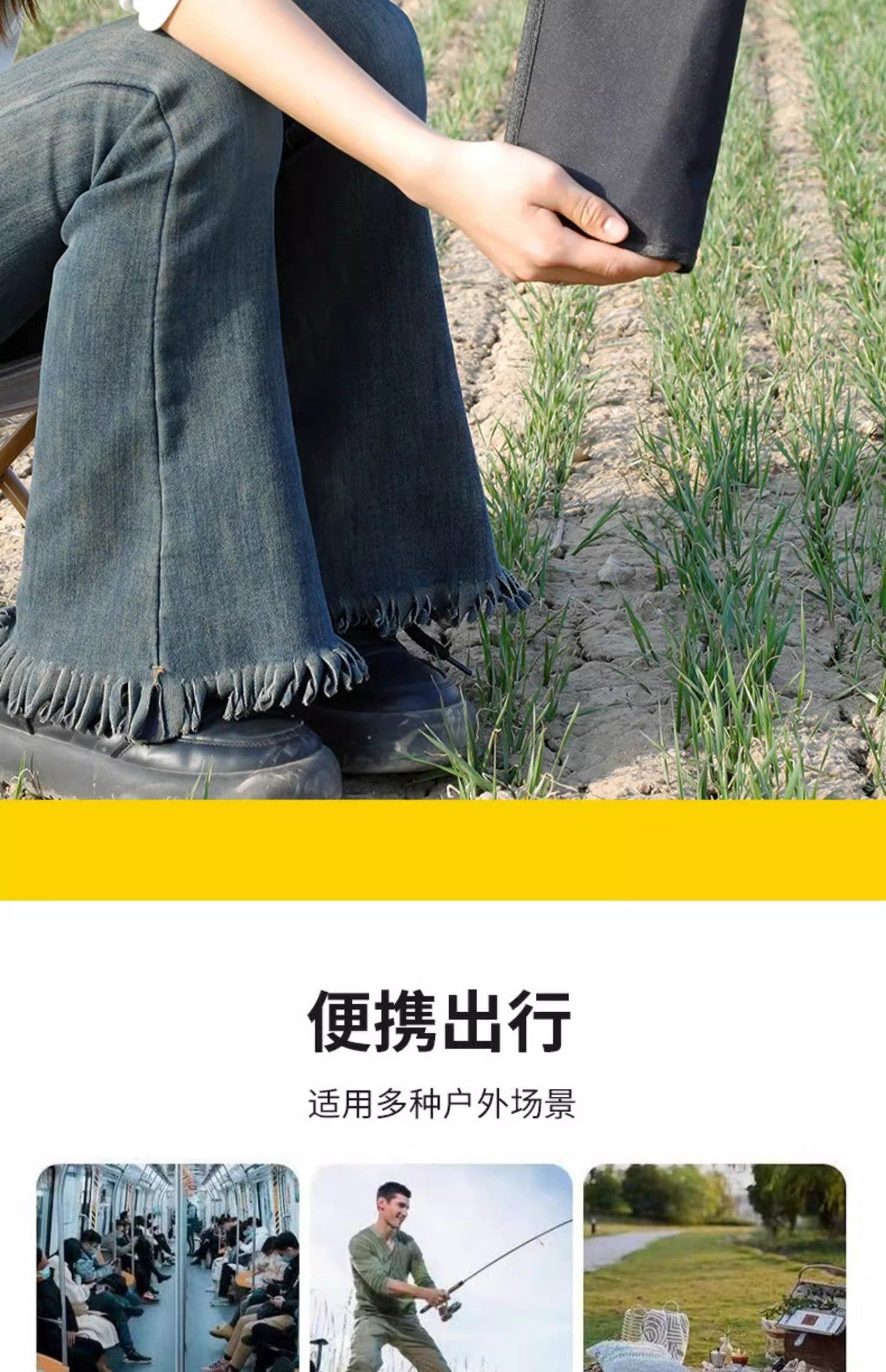 Outdoor Folding Stool Portable Handle Bag Fishing Stool Small Folding Chair Camping Full Folding Chair Foldable