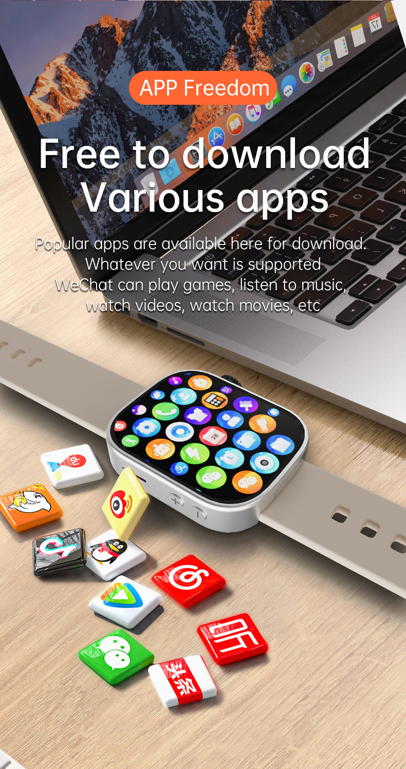 Harmonious Harmony MS10Smart Watch5G Plug-in Card Full Netcom Google Store APP Download Video Call Photo