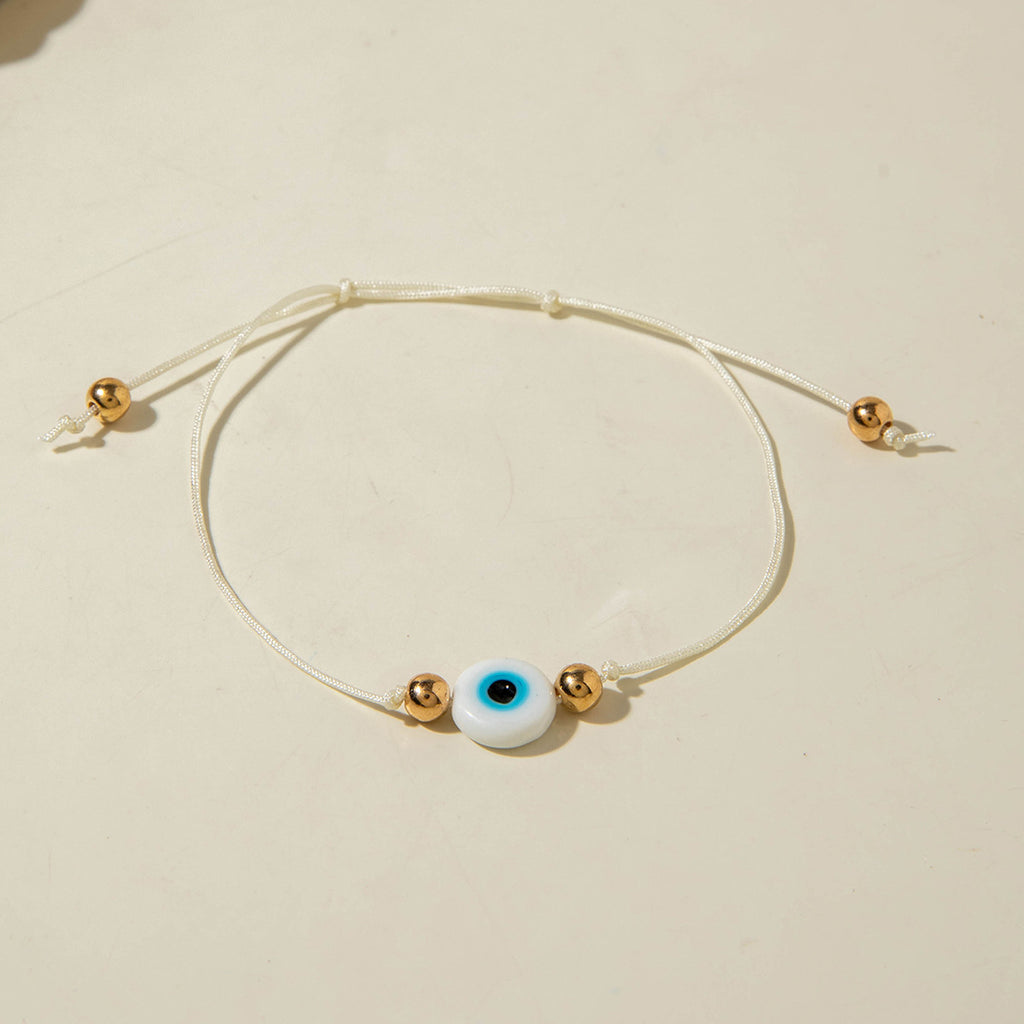European and American Style Bracelet Colorful Devil's Eye Beaded Bracelet Simple Glass Eye Bracelet Wholesale