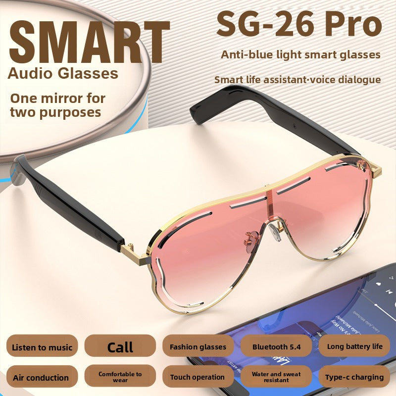 Smart Bluetooth Audio Anti-Blue Light Sunglasses Glasses Voice Assistant Can Make Calls Wireless Bluetooth Headset Smart Glasses