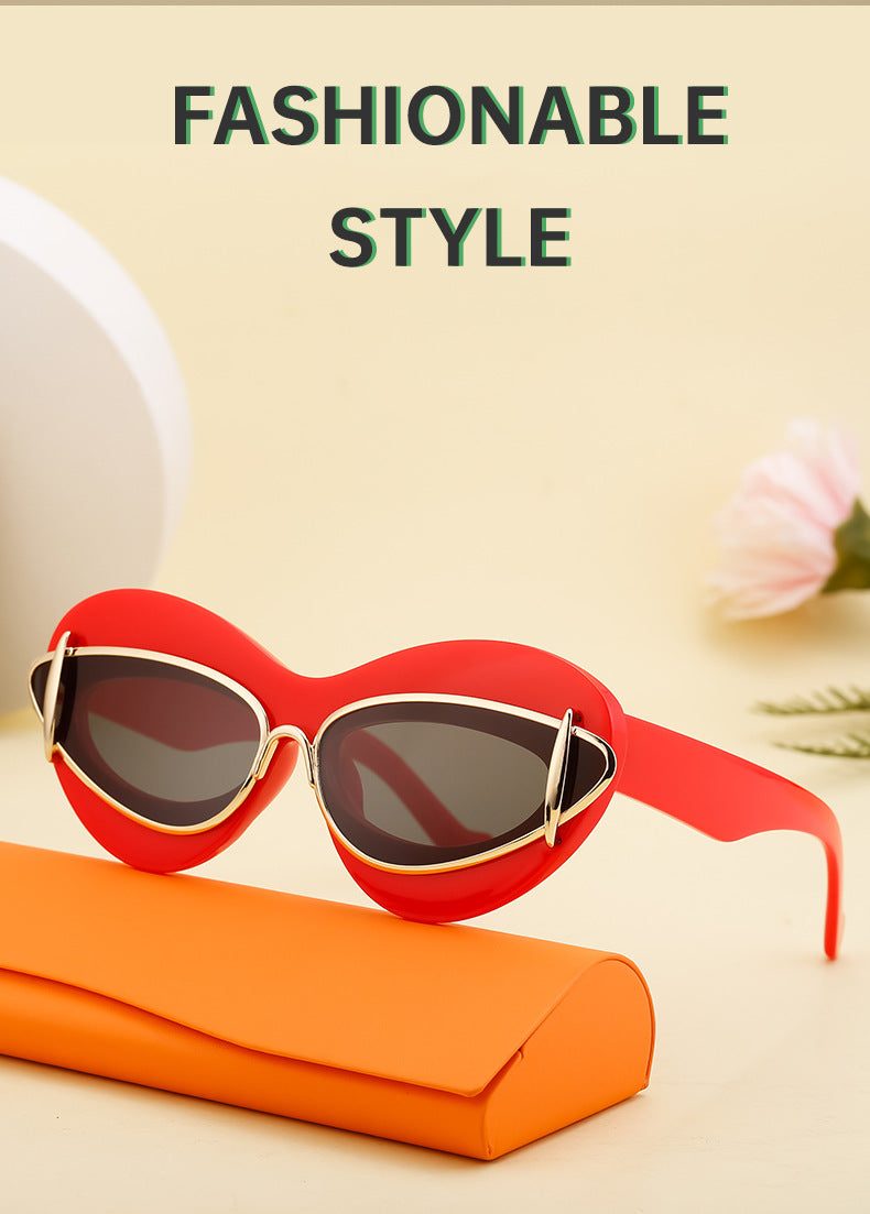 New European and American Fashion Cat Eye Sunglasses for Women Driving, Same Style as Internet Celebrities Y2K Trendy Small Frame Sunglasses sunglas