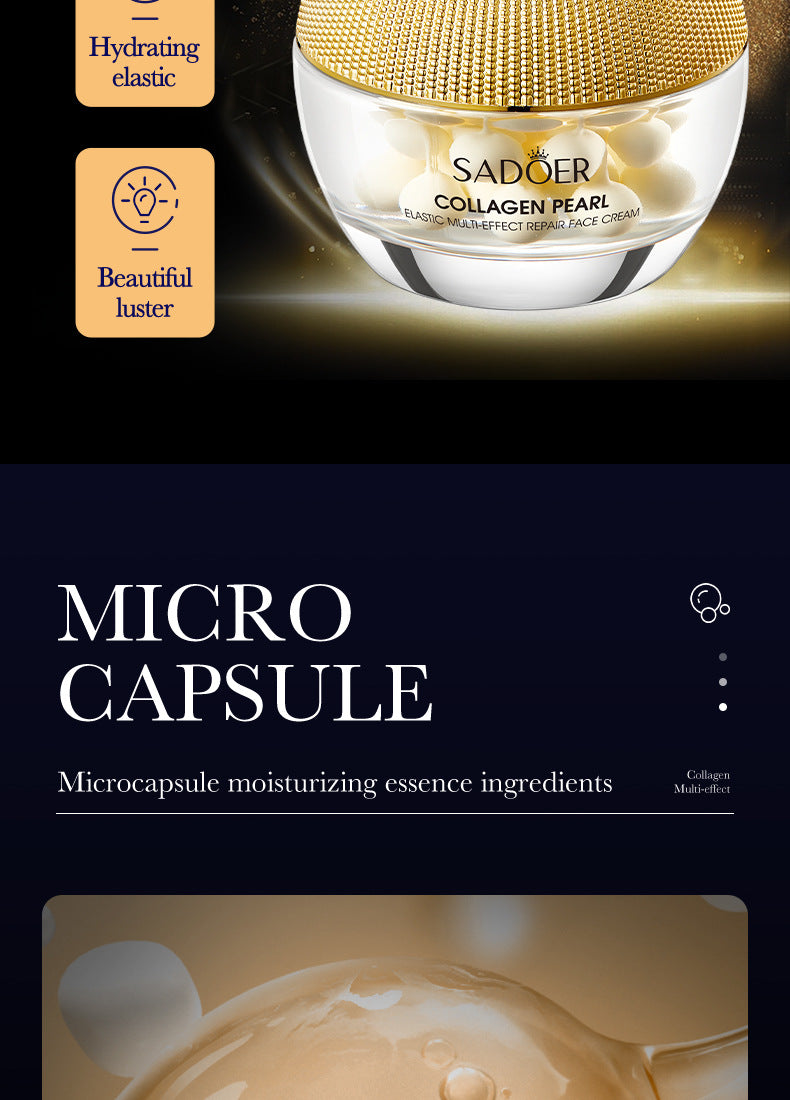Pearl Cream70g SADOER Collagen Hydrating Moisturizing Cream  Foreign Trade Wholesale