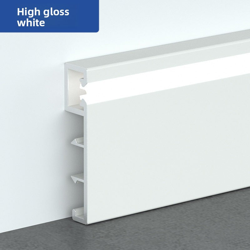 Aluminum alloy luminous baseboard, embedded luminous baseboard LED Aluminum alloy skirting board with light strip
