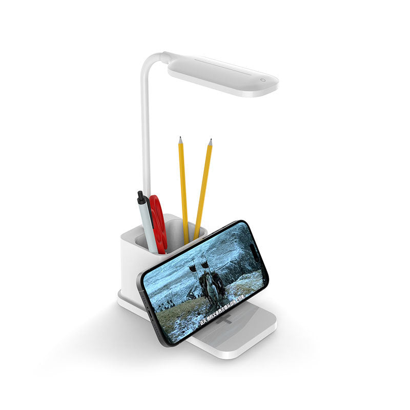 Eye Protection Desk Lamp Touch Dimming Color Adjustment Desk Student Reading Dormitory Charging Pen Holder Children's Bedroom Study Desk Lamp