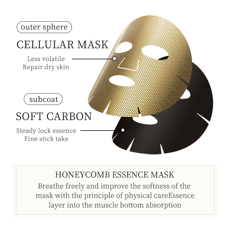 Gold Mask SADOER Golden Honeycomb Mask Sheet Pack Moisture replenishment  Foreign Trade Wholesale