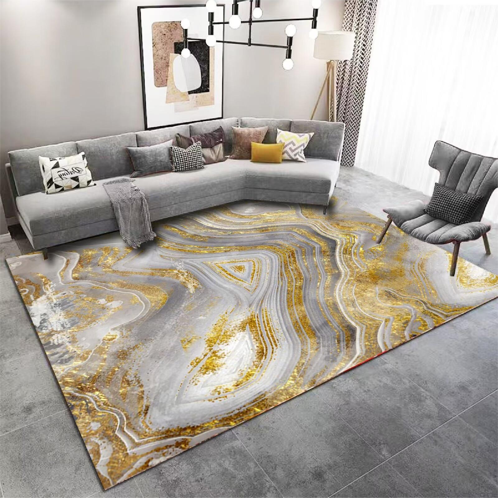 Crystal Velvet Carpet Light Luxury Home Bedroom Non-Slip Wear-Resistant Bedside Blanket Living Room Dirty-Resistant Easy to Care Sofa Coffee Table Blanket
