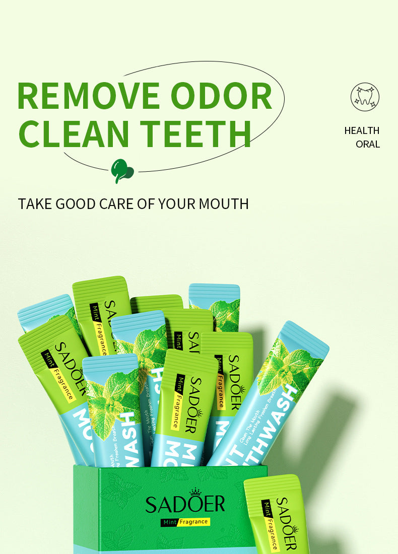 Mouthwash Box Set SADOER Disposable Portable Oral Cleaning Care  Foreign Trade Wholesale
