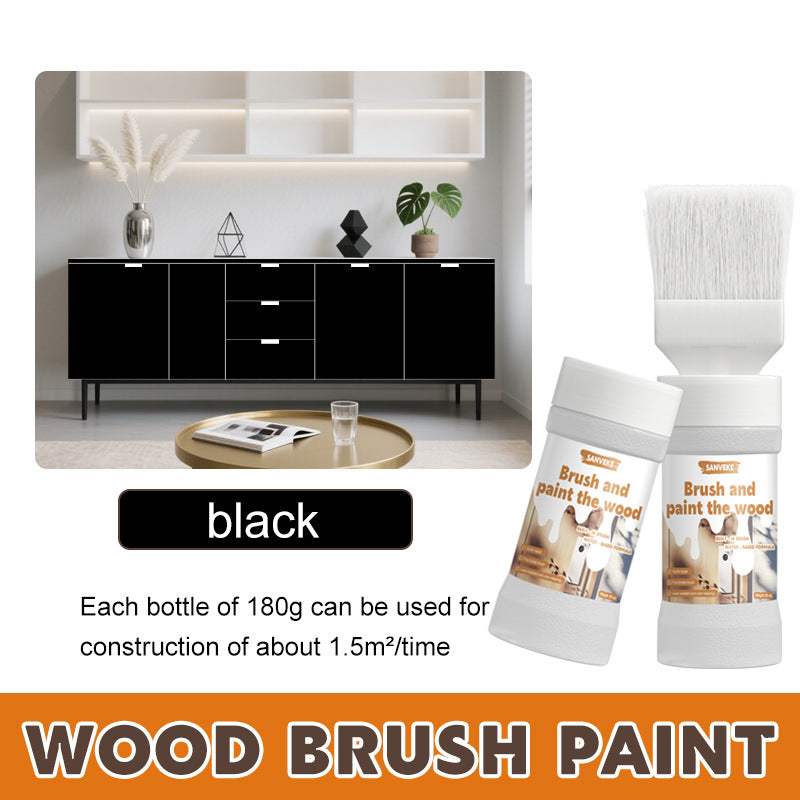 Hot Sale Odorless Water-Based Wood Paint with Brush for Furniture Renovation, Wood Door Color Change, Indoor and Outdoor Universal