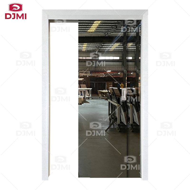 Kitchen Slide Door Interior Hidden Pocket Door Hardware Aluminum Slim Hotel Bathroom Sliding Pocket Door Smart
