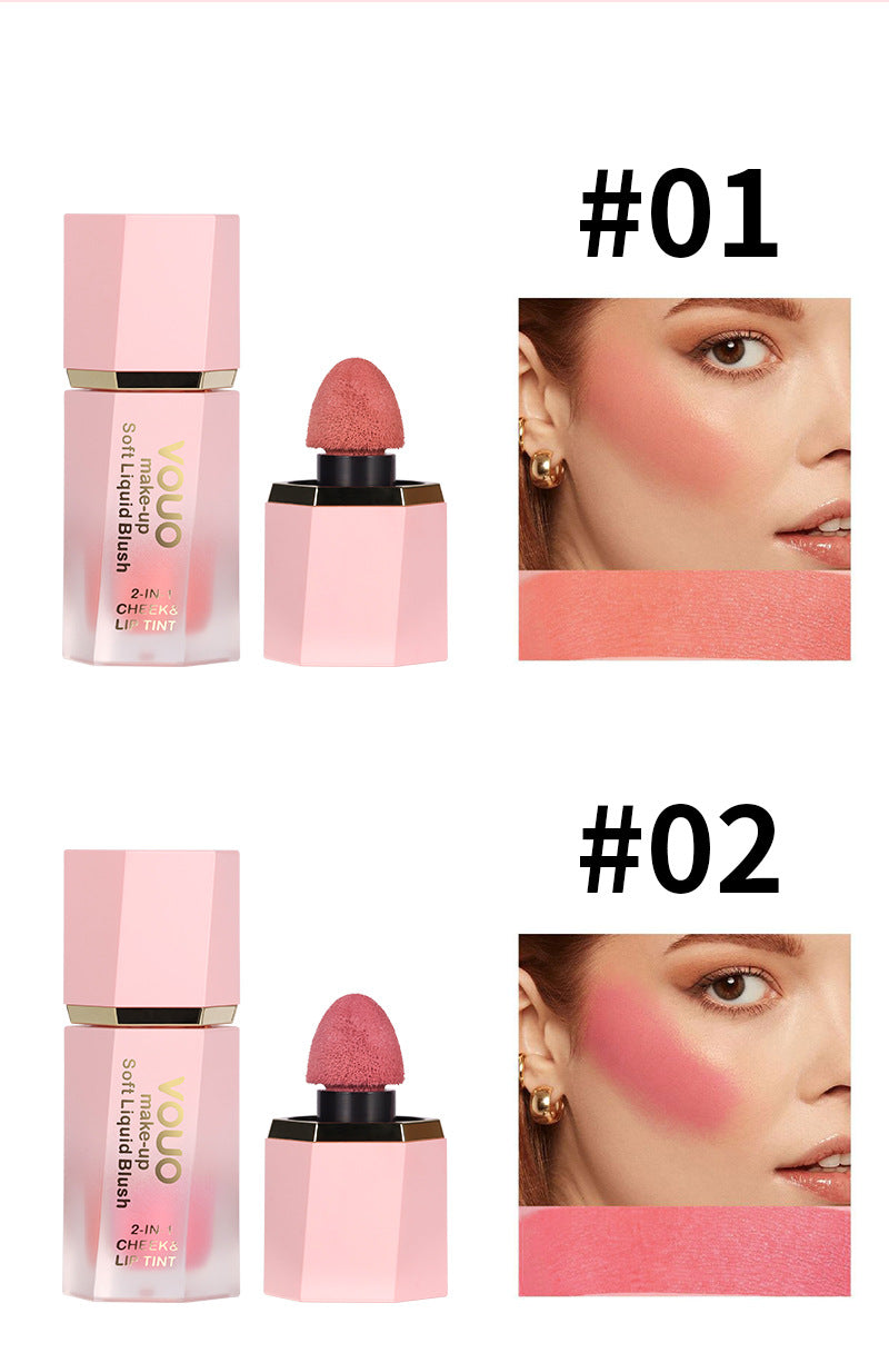 Liquid Lipstick Four-Piece Set Lip and Cheek Dual-Use Lip Glaze Matte Liquid Blush Set Daily Makeup