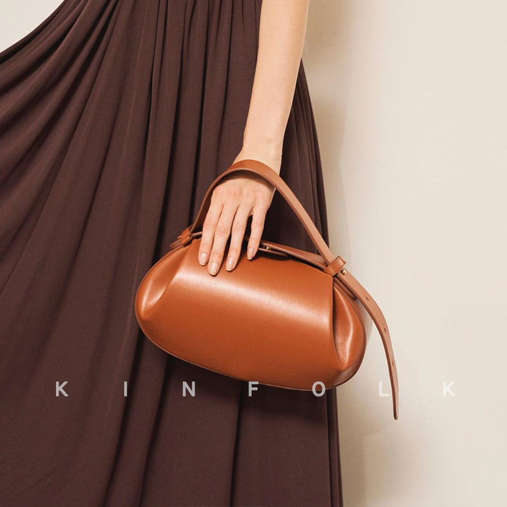 European and American Versatile Trendy Crossbody Bag Casual Three-Dimensional Women's Underarm Small Round Bag High-Quality Fashion Baguette Handbag