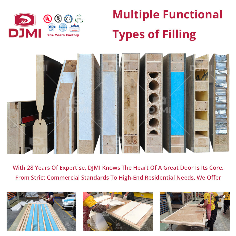 Modern Minimalist Wood Grain Interior Door High Quality Solid Wood Skeleton Room Door for Apartment and Hotel Projects