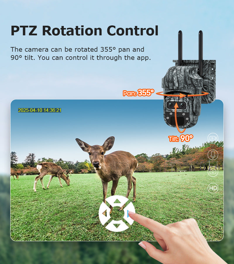 Exclusive Supply600Wan HD Night Vision Camera Low Power Consumption4G Solar Camouflage Camera12Zoom