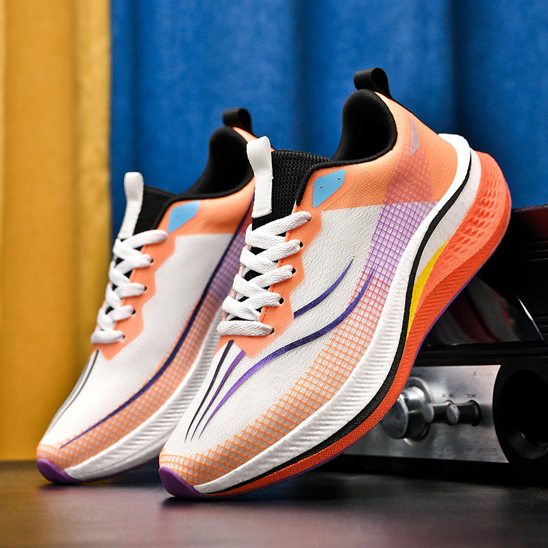 2025Spring and Summer New Style Flying Electric4C Professional Racing Shock Absorption Casual Non-slip Sports Shoes Ultra-light High Elasticity Men and Women Running Shoes