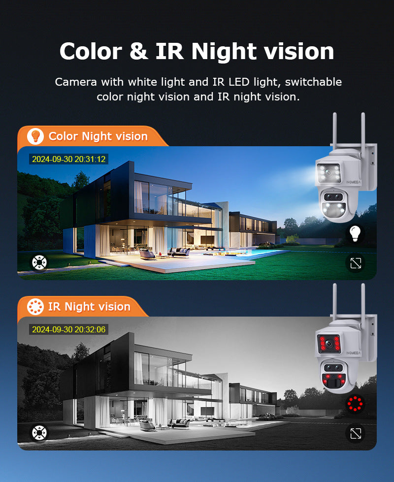 New Product4G Solar Camera Dual Lens Screen Gun Ball Trinocular152x Zoom Outdoor HD