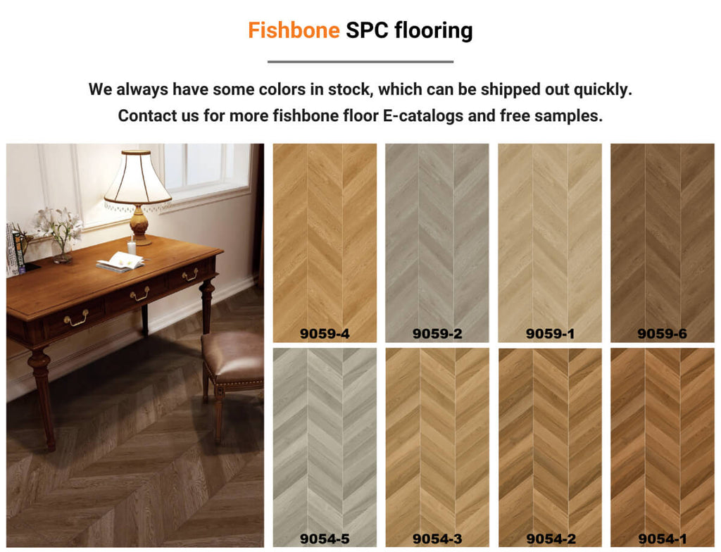 4mm 5mm 8mm Vinyl Click Chevron Fishbone Parquet Spc Flooring Herringbone