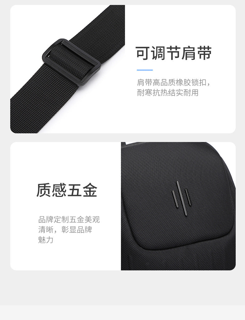 ozuko New Men's Chest Bag Casual Versatile Crossbody Bag Waterproof Anti-theft Men's Bag Crossbody Bag High-end Feel