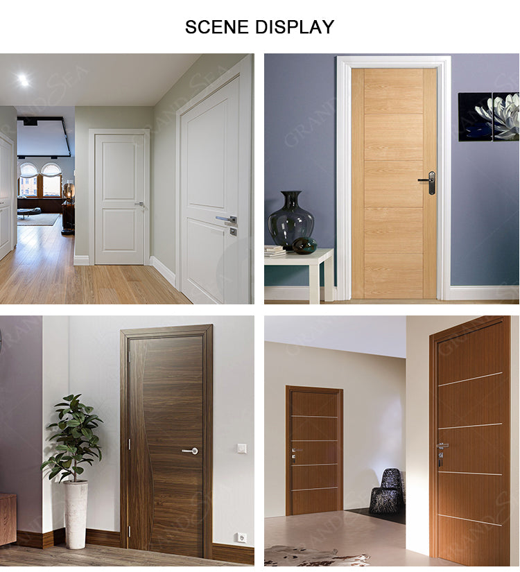 Luxurious Wooden Internal Door Design Doors Interior With Frame for Bedroom Apartment Villa