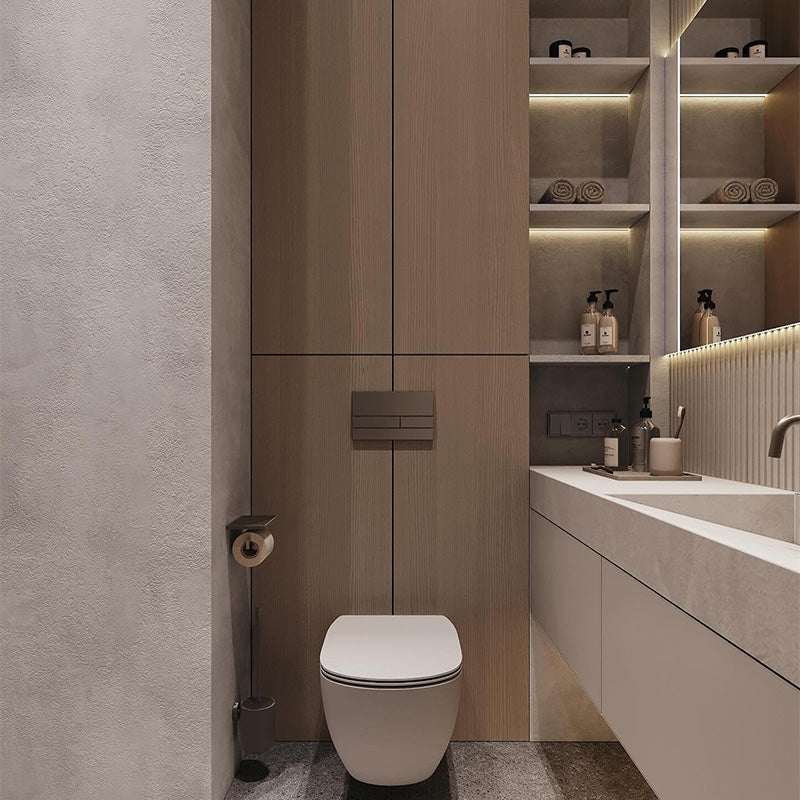 Modern Customizable High Quality Rock Panel LED Mirror Bathroom Sink Cabinet Hotel Corner Triangle Mirror Cabinet Vanity Combo