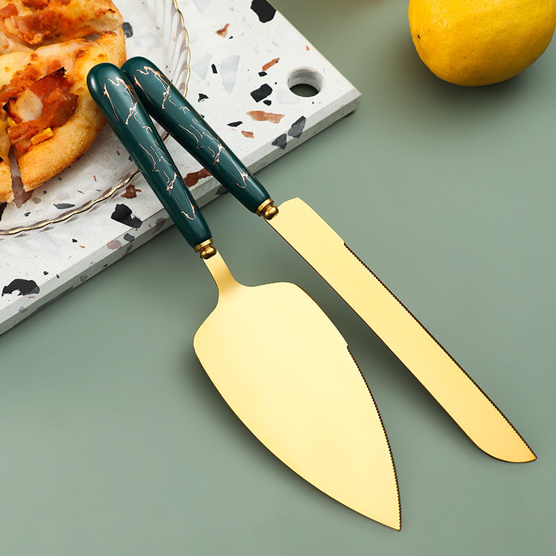 Ceramic Handle Stainless Steel Knife and Spatula Gift Set Creative Baking Tools Cheese Knife Butter Knife Cake Spatula Pizza Spatula