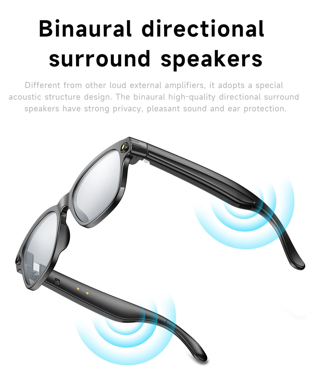 L801Smart Glasses800100 Megapixel Camera with Image Stabilization1200P Video Recording AI Simultaneous Translation Color Changing Sunglasses