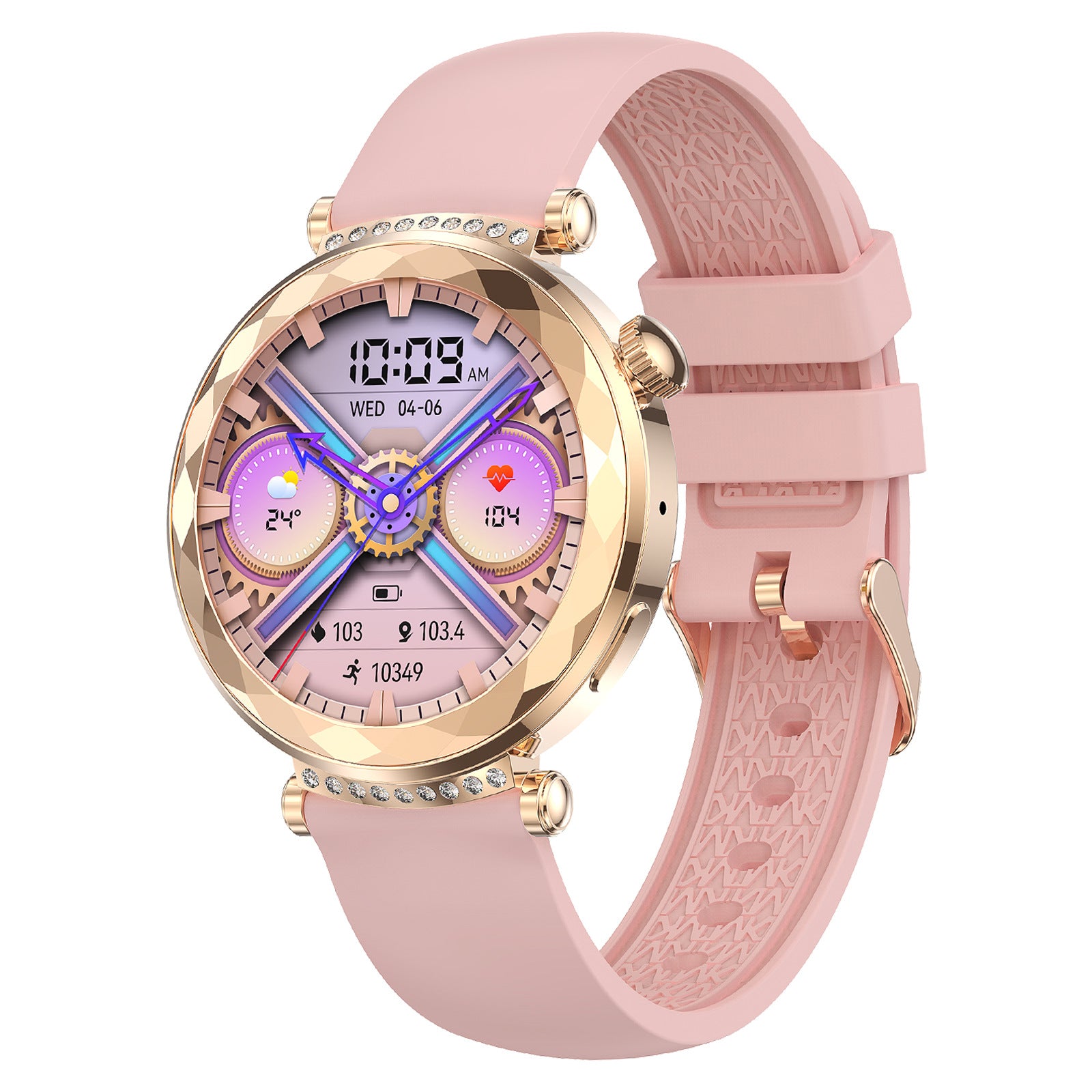 HK88Smart Watch1.19inch Bluetooth Call True Heart Rate Pedometer Sleep Monitor Women's Sports Watch