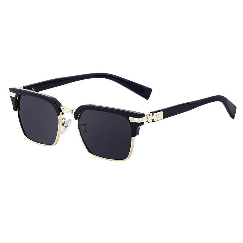 New Retro Square Frame Sunglasses Unisex Eyebrow Frame UV Protection Sunglasses Double Bridge Glasses shades