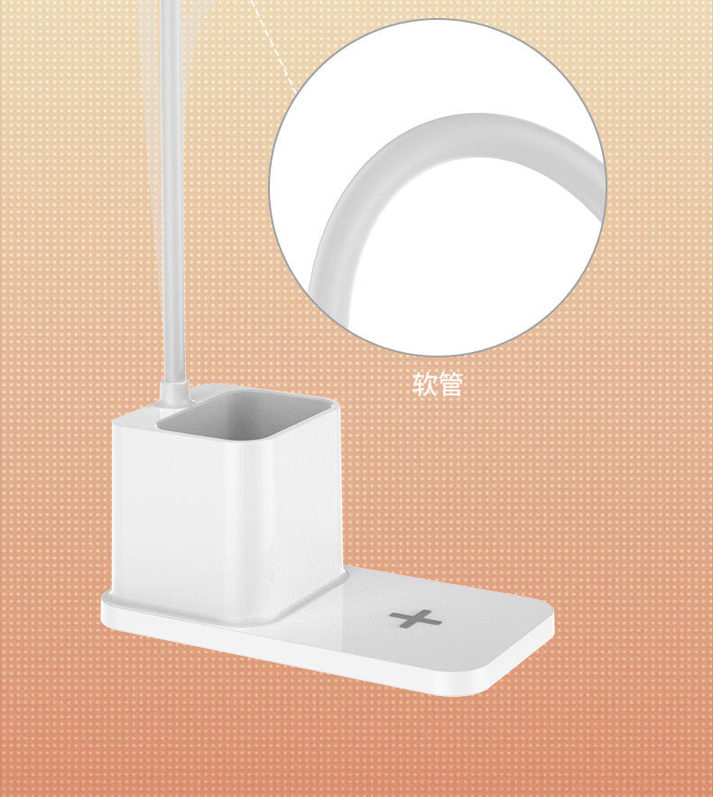 Children's Learning Eye Protection Desk Lamp Wireless Charging Pen Holder Desk Lamp Student Dormitory Bedside Reading Desk Lamp Gift Customization