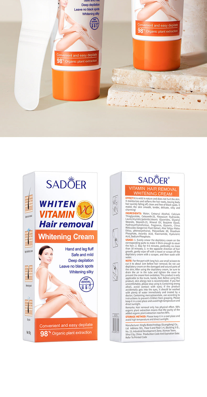 VC Depilatory cream60g SADOER Vitamin C Hair Removal Without Irritation  Wholesale
